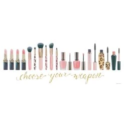 Choose Your Weapon Cosmetics Canvas Wall Art, 8x20