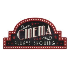 Cinema Flatbed Printed Cutout Wall Decor, 24x12
