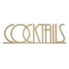 Cocktails Metal Word Wall Sign, 25x8 -Luxeframe Shop cocktails metal word wall sign 25x8 1