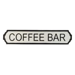 Coffee Bar Metal Wall Sign, 24x5