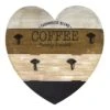 Coffee Heart-Shaped Wooden Hook Rack, 20" 2 Coffee Heart-Shaped Wooden Hook Rack, 20" -Luxeframe Shop coffee heart shaped wooden hook rack 20