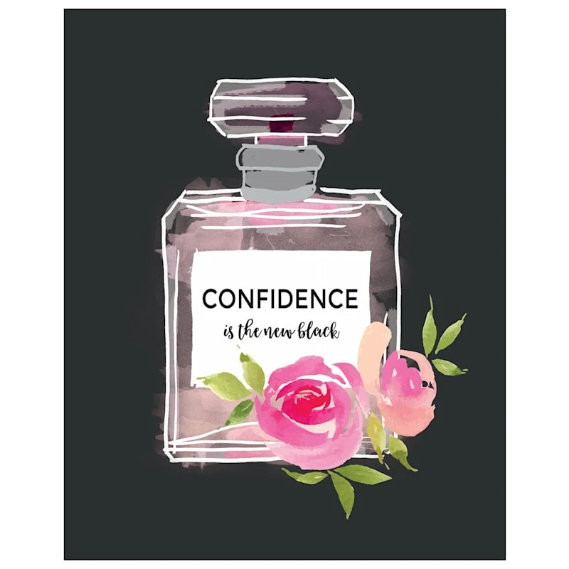 Confidence Is The New Black Perfume Bottle Canvas Art, 16x20 1 Confidence Is The New Black Perfume Bottle Canvas Art, 16x20