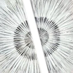 Crosby St 2-Piece Textured Silver Starburst Canvas Wall Art, 24x48 -Luxeframe Shop crosby st 2 piece textured silver starburst canvas wall art 24x48 2