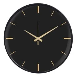 Crosby St Black & Gold Wall Clock, 16"