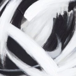 Crosby St Black & White Abstract Hand Canvas Wall Art, 35x48 -Luxeframe Shop crosby st black white abstract hand canvas wall art 35x48 6