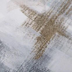 Crosby St Embellished Grey & White Abstract Canvas Wall Art, 48x18 -Luxeframe Shop crosby st embellished grey white abstract canvas wall art 48x18 3