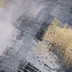 Crosby St Embellished Grey & White Abstract Canvas Wall Art, 48x18 -Luxeframe Shop crosby st embellished grey white abstract canvas wall art 48x18 5