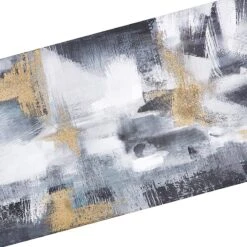 Crosby St Embellished Grey & White Abstract Canvas Wall Art, 48x18 -Luxeframe Shop crosby st embellished grey white abstract canvas wall art 48x18 6