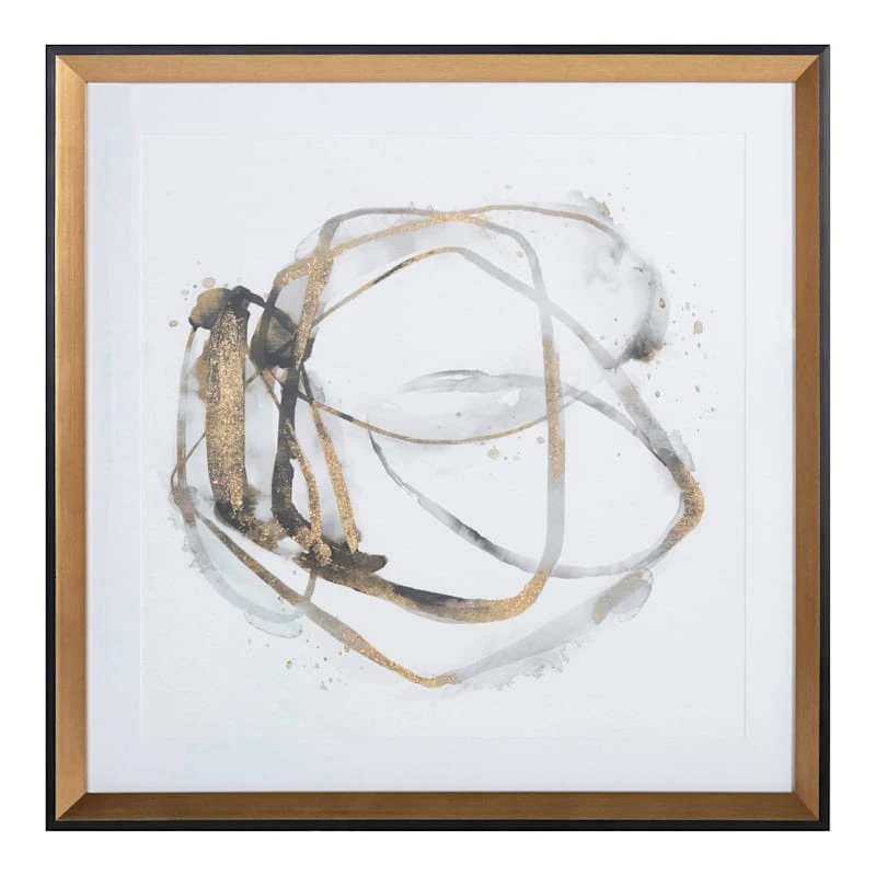 Crosby St Glass Framed Abstract Print Wall Art, 26" 1 Crosby St Glass Framed Abstract Print Wall Art, 26"