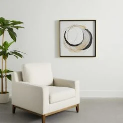 Crosby St Glass Framed Abstract Print Wall Art, 32" -Luxeframe Shop crosby st glass framed abstract print wall art 32 2