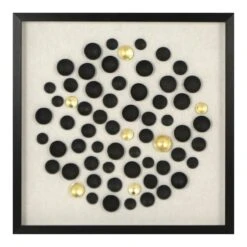 Crosby St Glass Framed Clay Deco Wall Art, 20"