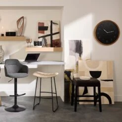 Crosby St Metal & Wood Wall Clock, 24" -Luxeframe Shop crosby st metal wood wall clock 24 2