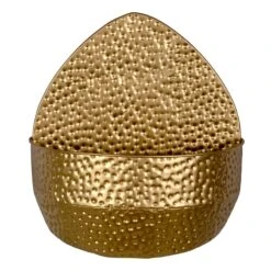 Crosby St Textured Gold Metal Wall Planter, 10x12