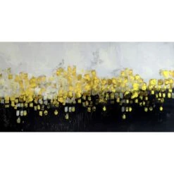 Dancing Star With Foil Canvas Wall Art, 60x30