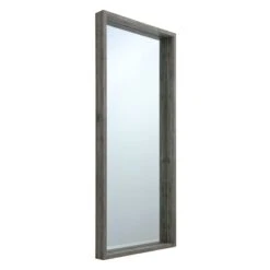 Dark Grey Wood Deep Frame Leaner Mirror, 24x58 -Luxeframe Shop dark grey wood deep frame leaner mirror 24x58 6