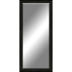 Distressed Black Bevel Mirror, 29x63