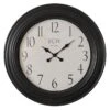 Distressed Black Classic Dial Round Wall Clock, 30" -Luxeframe Shop distressed black classic dial round wall clock 30