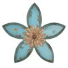 Distressed Blue Wood Flower Wall Decor, 15" -Luxeframe Shop distressed blue wood flower wall decor 15