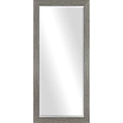 Distressed Gray Beveled Mirror, 29x63