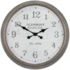 Distressed Grey Clock With Arabic Numbers, 30" -Luxeframe Shop distressed grey clock with arabic numbers 30