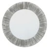 Distressed Light Grey Wood Framed Round Wall Mirror, 20" -Luxeframe Shop distressed light grey wood framed round wall mirror 20