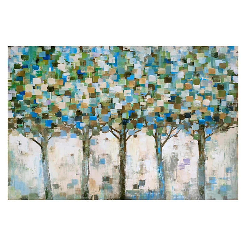Embellished Tree Canvas Wall Art, 60x40 1 Embellished Tree Canvas Wall Art, 60x40