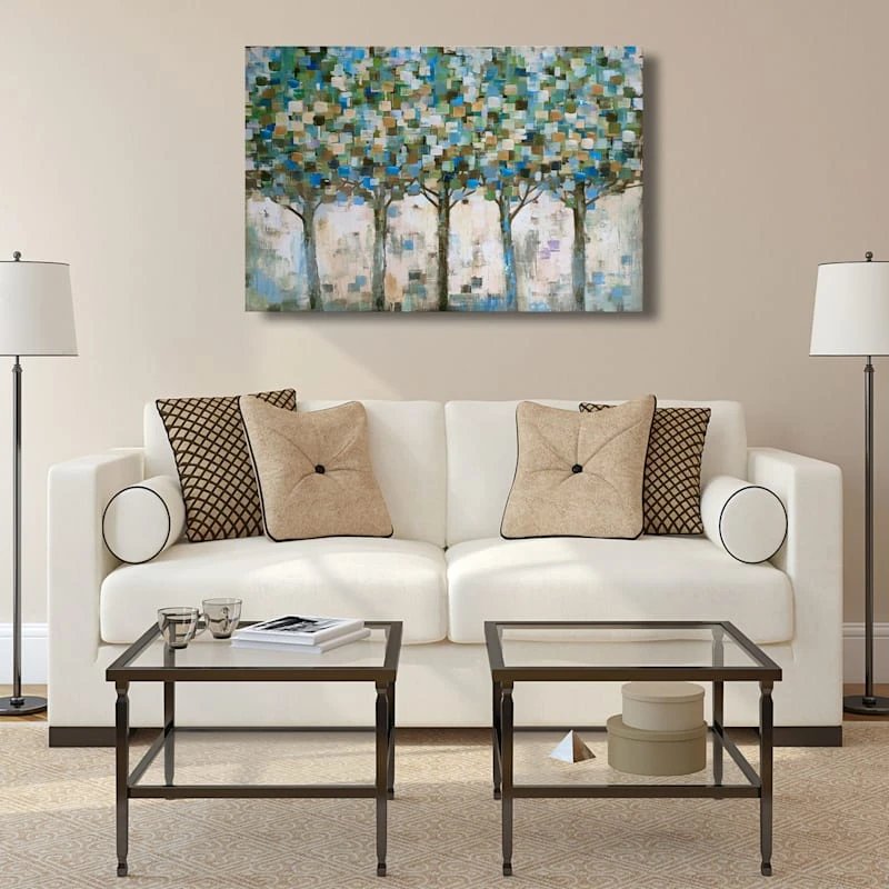 Embellished Tree Canvas Wall Art, 60x40 2 Embellished Tree Canvas Wall Art, 60x40 - Image 2