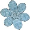 Embossed Blue Metal Flower Wall Decor, 16" -Luxeframe Shop embossed blue metal flower wall decor 16