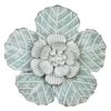 Embossed Green Metal Flower Wall Decor, 14"