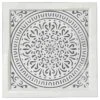 Embossed Grey Metal & Wooden Medallion Wall Decor, 12"