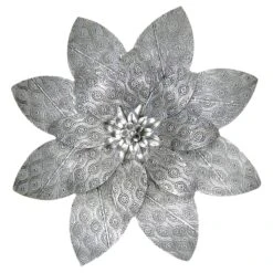 Embossed Metal Flower Wall Art, 23"