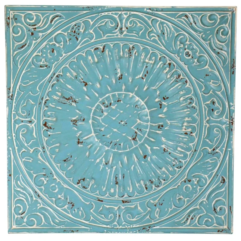 Embossed Metal Medallion Wall Decor, 12" 1 Embossed Metal Medallion Wall Decor, 12"
