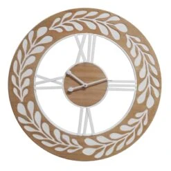 Etched Wooden Wall Clock, 24"