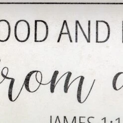 Every Good & Perfect Gift Is From Above Wall Sign, 20x8 -Luxeframe Shop every good perfect gift is from above wall sign 20x8 3