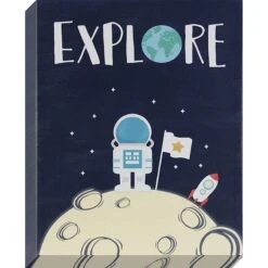 Explore Astronaut Textured Canvas Wall Art, 16x20