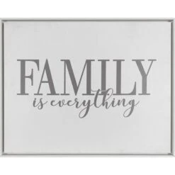 Family Is Everything Framed Textured Canvas Wall Art, 22x28