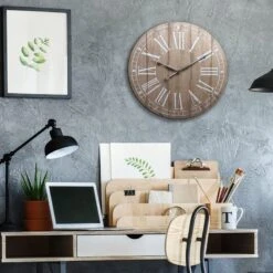 Farmhouse Wall Clock, 20" -Luxeframe Shop farmhouse wall clock 20 4