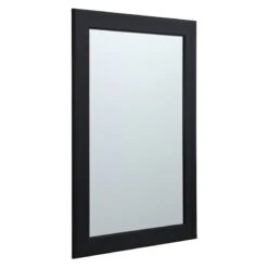 Flat Black Framed Wall Mirror, 24x36 -Luxeframe Shop flat black framed wall mirror 24x36 2