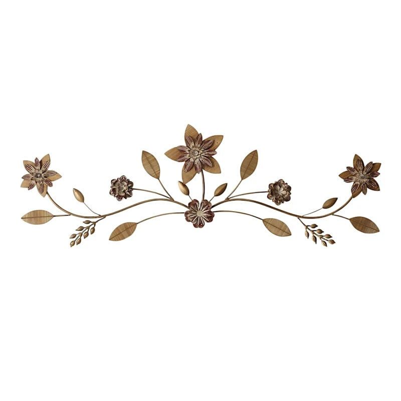 Floral Over The Door Wall Decor, 40x15 1 Floral Over The Door Wall Decor, 40x15
