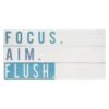 Focus Aim Flush Planked Wood With Metal Wall Art, 20x10