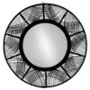 Found & Fable Black Bamboo Round Wall Mirror, 35" -Luxeframe Shop found fable black bamboo round wall mirror 35