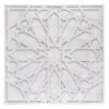Found & Fable Embossed White Wooden Wall Art, 34"