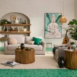 Found & Fable Handwoven Round Wall Basket, 12" -Luxeframe Shop found fable handwoven round wall basket 12 4