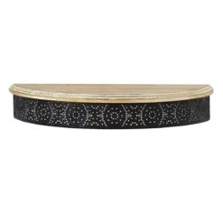 Found & Fable Ornate Metal & Wood Wall Shelf, 15x3