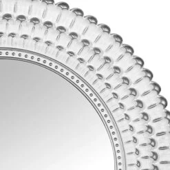 Found & Fable White & Silver Round Wall Mirror, 22" -Luxeframe Shop found fable white silver round wall mirror 22 1