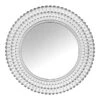 Found & Fable White & Silver Round Wall Mirror, 22" -Luxeframe Shop found fable white silver round wall mirror 22