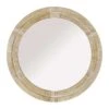 Found & Fable Wood Framed Round Wall Mirror, 34" -Luxeframe Shop found fable wood framed round wall mirror 34