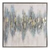 Framed Abstract With Gold Enhanced Canvas Wall Art, 24" -Luxeframe Shop framed abstract with gold enhanced canvas wall art 24