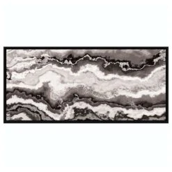 Framed Agate Pattern Art Canvas Wall Art, 56x26