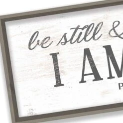 Framed Be Still & Know That I Am God Wall Sign, 8x20 -Luxeframe Shop framed be still know that i am god wall sign 8x20 2